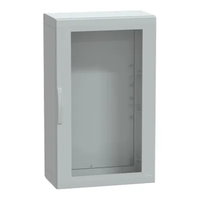 Floor standing polyester enclosure, PanelSeT PLA, glazed door, completely sealed, 1250x750x420mm, IP65, IK08