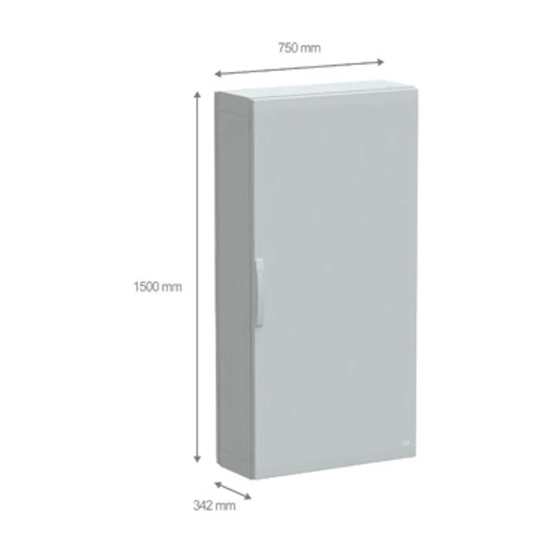 Floor standing polyester enclosure, PanelSeT PLA, plain door, completely sealed, 1500x750x320mm, IP65, IK10 — photo 2 of 4
