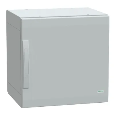 Floor standing polyester enclosure, PanelSeT PLA, plain door, completely sealed, 500x500x420mm, IP65, IK10