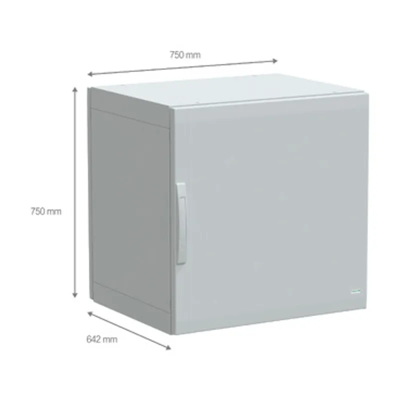 Floor standing polyester enclosure, PanelSeT PLA, plain door, completely sealed, 750x750x620mm, IP65, IK10 — photo 2 of 4