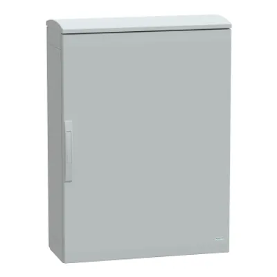 Floor standing polyester enclosure, PanelSeT PLA, plain door, ventilated canopy, 1000x750x320mm, IP44, IK10
