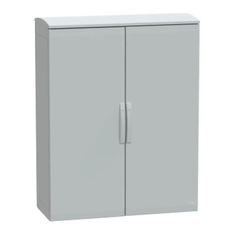Floor standing polyester enclosure, PanelSeT PLA, plain door, ventilated canopy, 1250x1000x420mm, IP44, IK10 — photo 1 of 3