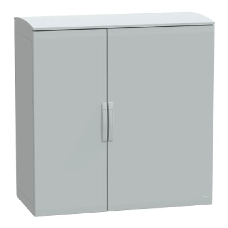 Floor standing polyester enclosure, PanelSeT PLA, plain door, ventilated canopy, 1250x1250x620mm, IP44, IK10 — photo 1 of 3