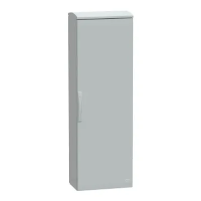 Floor standing polyester enclosure, PanelSeT PLA, plain door, ventilated canopy, 1500x500x320mm, IP44, IK10