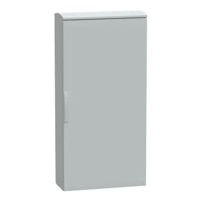 Floor standing polyester enclosure, PanelSeT PLA, plain door, ventilated canopy, 1500x750x320mm, IP44, IK10