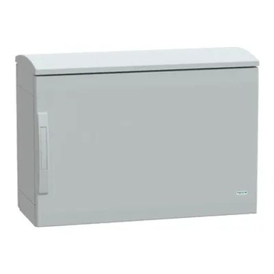 Floor standing polyester enclosure, PanelSeT PLA, plain door, ventilated canopy, 500x750x320mm, IP44, IK10