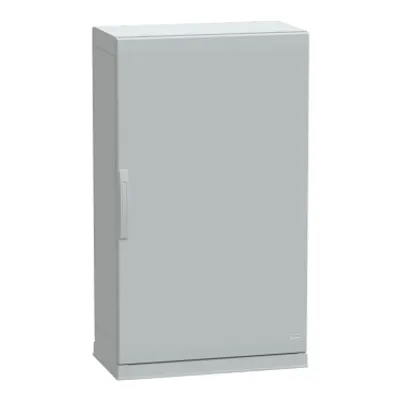Floor standing polyester enclosure, PanelSeT PLA, plain door, open bottom, 1250x750x420mm, IP54, IK10