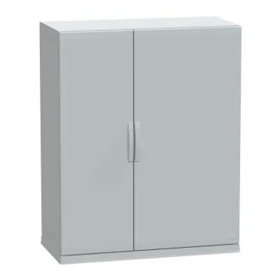 Floor standing polyester enclosure, PanelSeT PLA, plain door, open bottom, 1500x1250x620mm, IP54, IK10