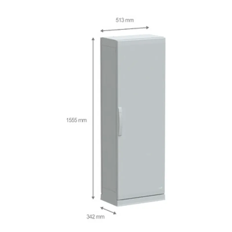 Floor standing polyester enclosure, PanelSeT PLA, plain door, open bottom, 1500x500x320mm, IP54, IK10 — photo 2 of 4