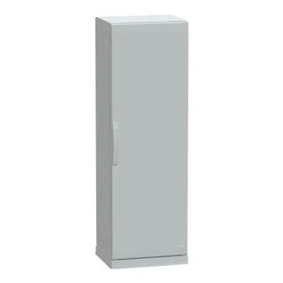 Floor standing polyester enclosure, PanelSeT PLA, plain door, open bottom, 1500x500x420mm, IP54, IK10