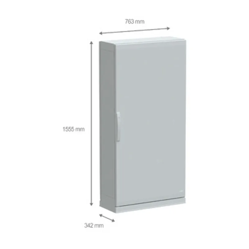 Floor standing polyester enclosure, PanelSeT PLA, plain door, open bottom, 1500x750x320mm, IP54, IK10 — photo 2 of 4