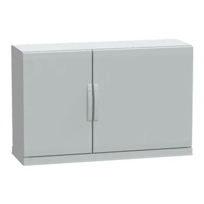 Floor standing polyester enclosure, PanelSeT PLA, plain door, open bottom, 750x1250x420mm, IP54, IK10