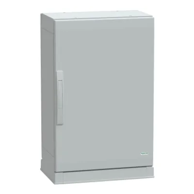 Floor standing polyester enclosure, PanelSeT PLA, plain door, open bottom, 750x500x320mm, IP54, IK10