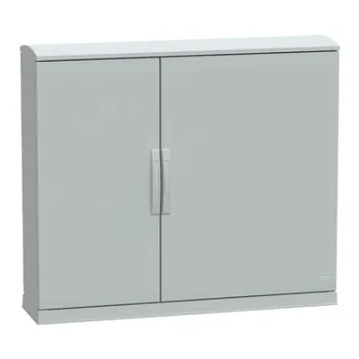 Floor standing polyester enclosure, PanelSeT PLA, open bottom, ventilated canopy, 1000x1250x320mm, IP44, IK10