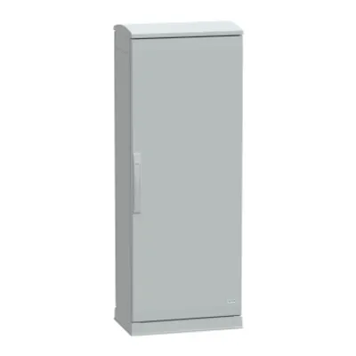 Floor standing polyester enclosure, PanelSeT PLA, open bottom, ventilated canopy, 1250x500x320mm, IP44, IK10