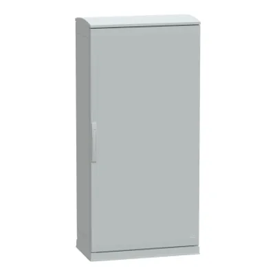 Floor standing polyester enclosure, PanelSeT PLA, open bottom, ventilated canopy, 1500x750x420mm, IP44, IK10