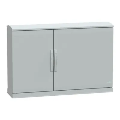 Floor standing polyester enclosure, PanelSeT PLA, open bottom, ventilated canopy, 750x1250x320mm, IP44, IK10