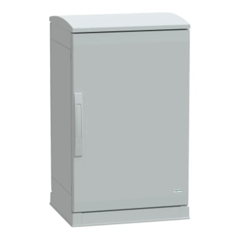 Floor standing polyester enclosure, PanelSeT PLA, open bottom, ventilated canopy, 750x500x420mm, IP44, IK10 — photo 1 of 4
