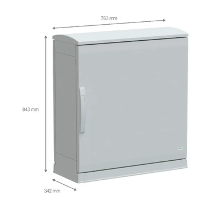 Floor standing polyester enclosure, PanelSeT PLA, open bottom, ventilated canopy, 750x750x320mm, IP44, IK10 — photo 2 of 4