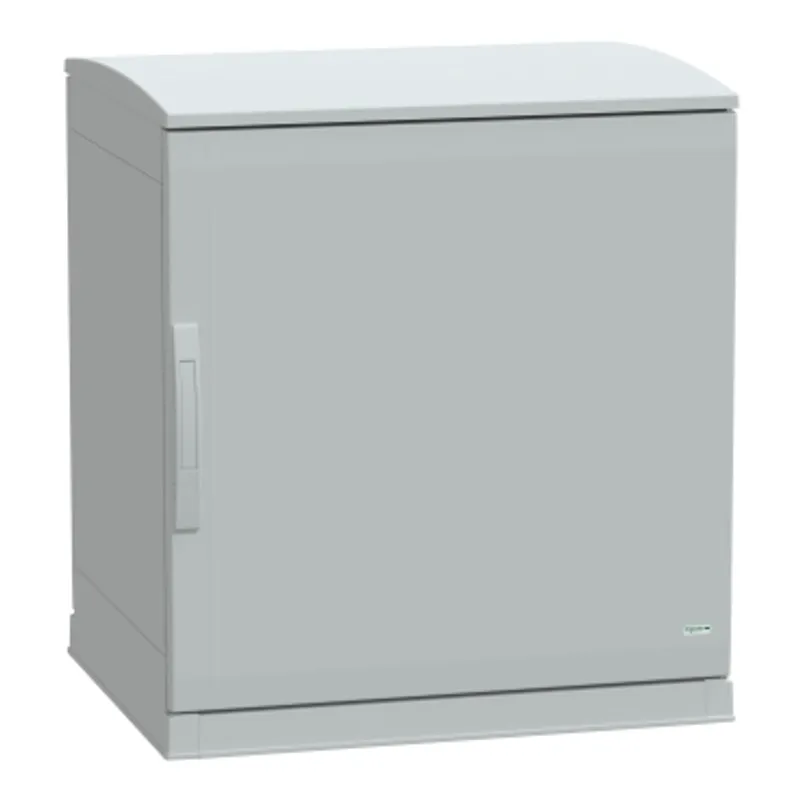 Floor standing polyester enclosure, PanelSeT PLA, open bottom, ventilated canopy, 750x750x620mm, IP44, IK10 — photo 1 of 4