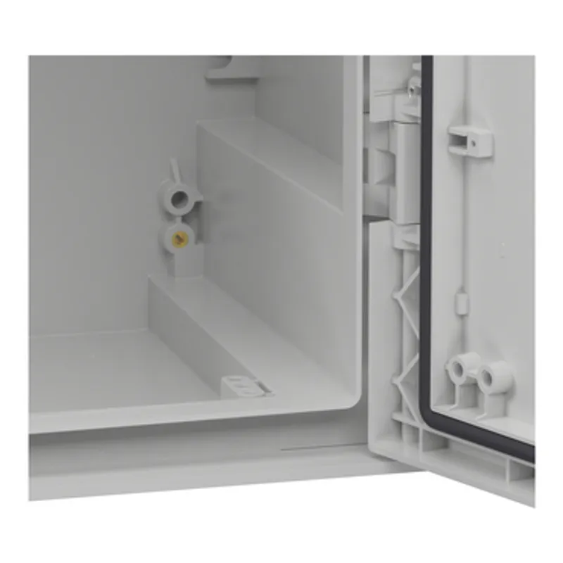 Wall mounted polyester enclosure, PanelSeT PLM, plain door, with bakelite plate, 1056x852x350mm, IP66, IK10, RAL 7035 — photo 3 of 7