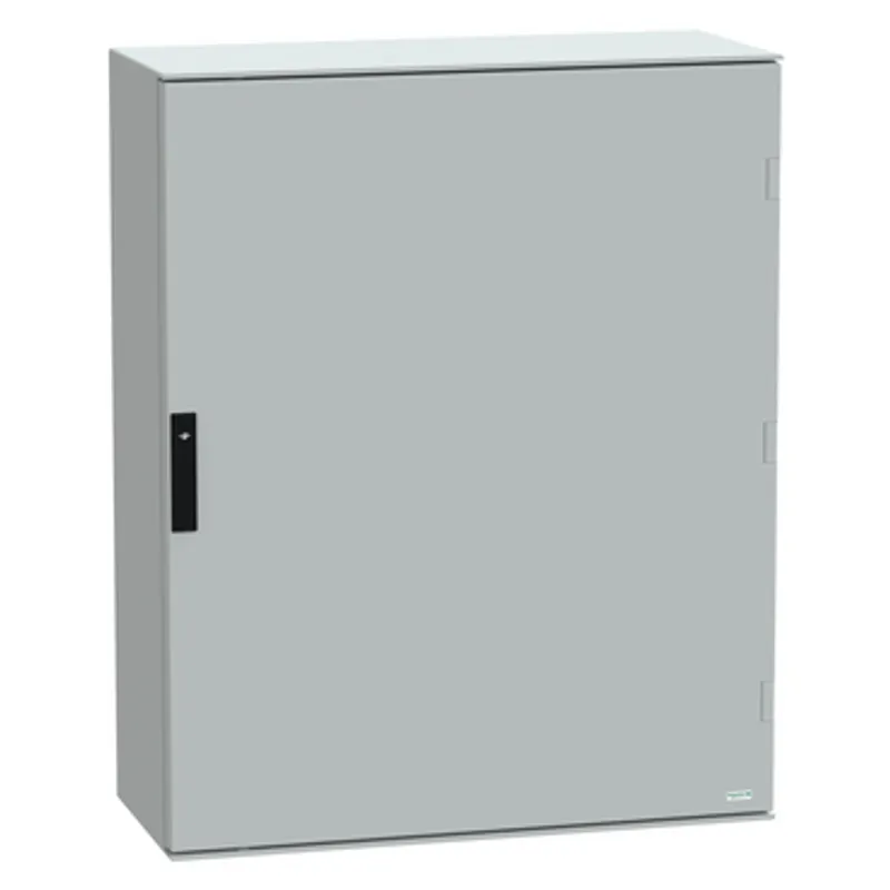 Wall mounted polyester enclosure, PanelSeT PLM, plain door, 1056x852x350mm, IP66, IK10, RAL 7035 — photo 1 of 8