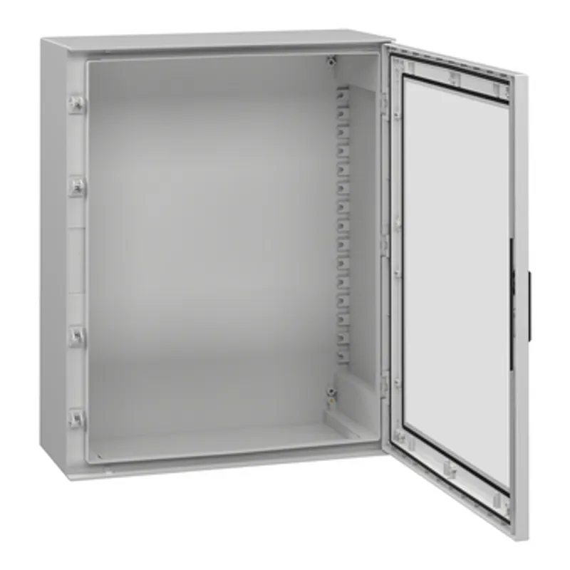 Wall mounted polyester enclosure, PanelSeT PLM, glazed door, 1056x852x350mm, IP66, IK08, RAL 7035 — photo 3 of 8