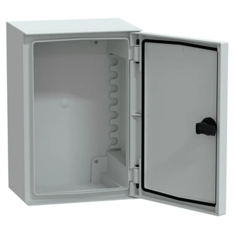 Wall mounted ABS + PC enclosure, PanelSeT PLM, plain door, with bakelite plate, 310x215x160mm, IP66, IK10, RAL 7035 — photo 2 of 2