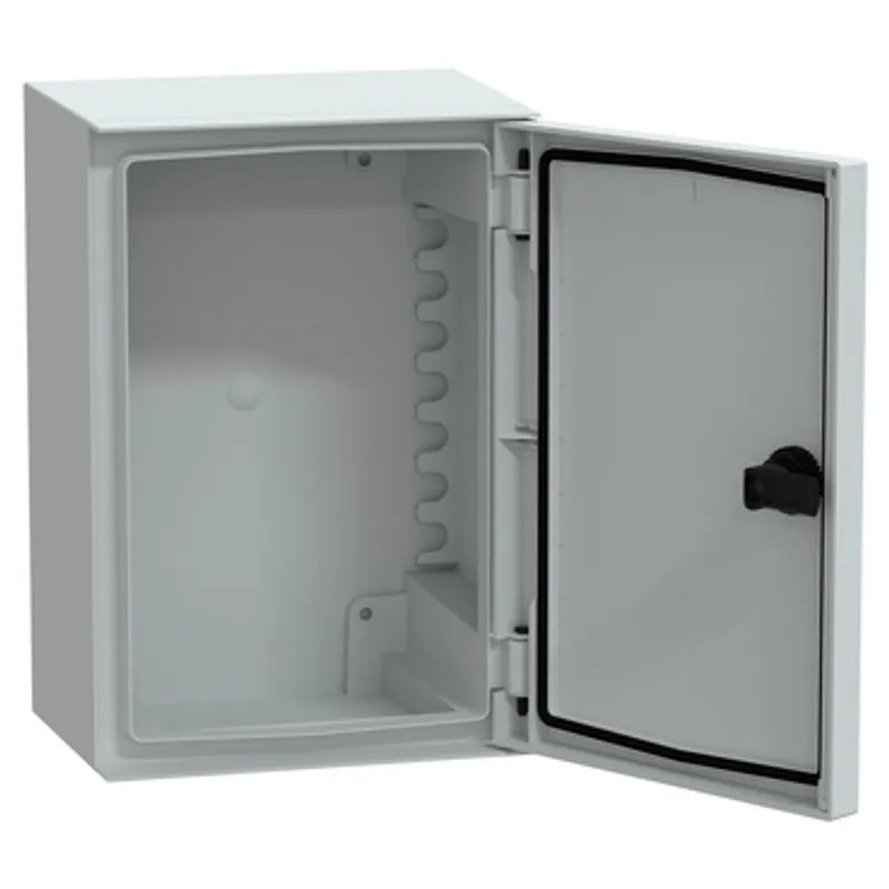 Wall mounted ABS + PC enclosure, PanelSeT PLM, plain door, with metallic plate, 310x215x160mm, IP66, IK10, RAL 7035 — photo 2 of 2