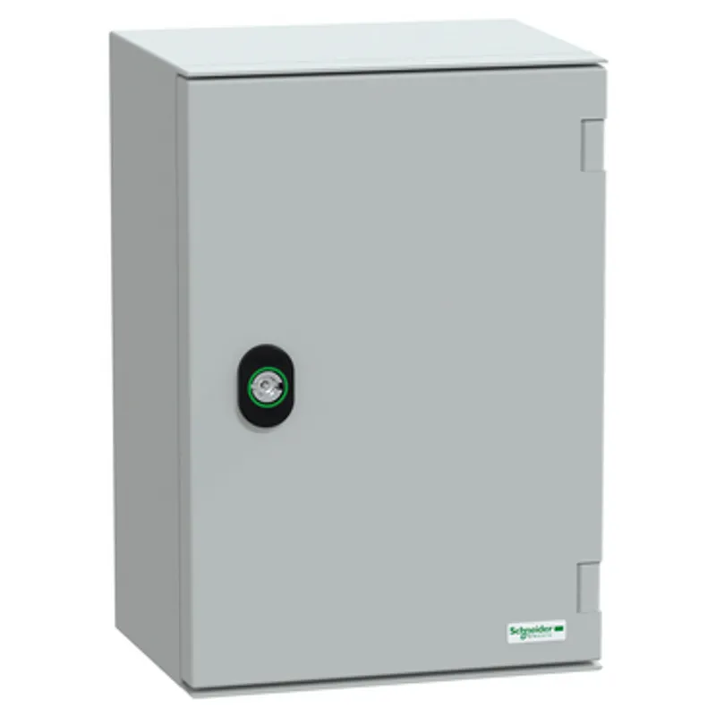 Wall mounted ABS + PC enclosure, PanelSeT PLM, plain door, with metallic plate, 310x215x160mm, IP66, IK10, RAL 7035 — photo 1 of 2