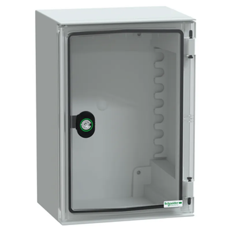 Wall mounted ABS + PC enclosure, PanelSeT PLM, glazed door, 310x215x160mm, IP66, IK10, RAL 7035 — photo 1 of 3