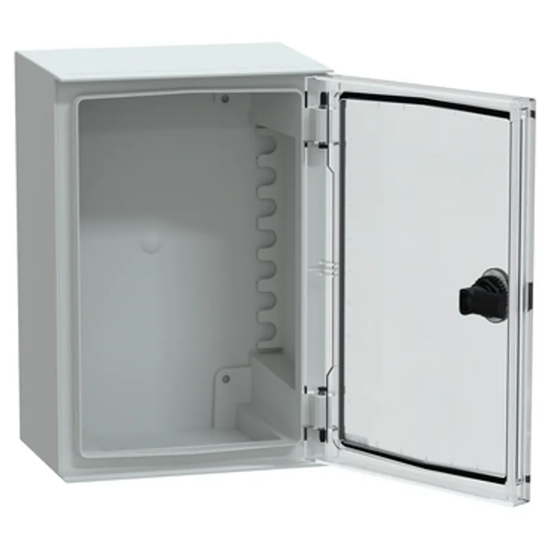 Wall mounted ABS + PC enclosure, PanelSeT PLM, glazed door, 310x215x160mm, IP66, IK10, RAL 7035 — photo 2 of 3