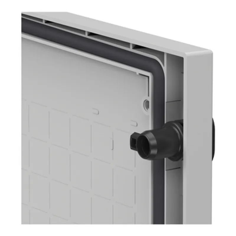 Wall mounted polyester enclosure, PanelSeT PLM, plain door, with bakelite plate, 430x330x200mm, IP66, IK10, RAL 7035 — photo 5 of 7