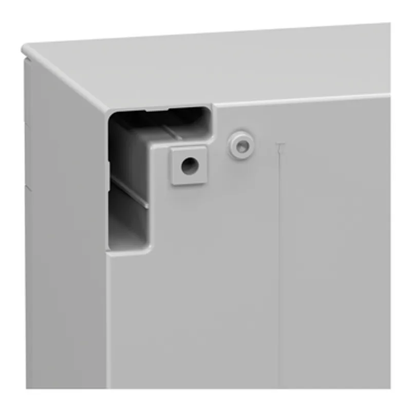 Wall mounted polyester enclosure, PanelSeT PLM, plain door, with bakelite plate, 430x330x200mm, IP66, IK10, RAL 7035 — photo 3 of 7