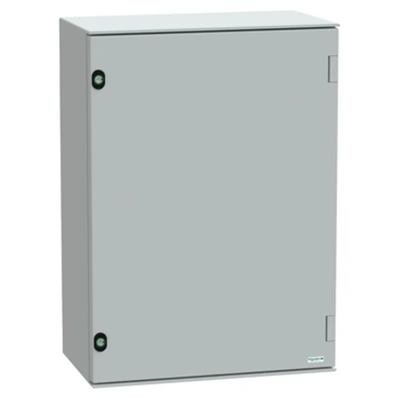 Wall mounted polyester enclosure, PanelSeT PLM, plain door, 747x536x300mm, IP66, IK10, RAL 7035 — photo 1 of 10