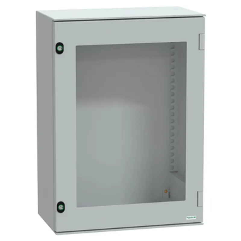 Wall mounted polyester enclosure, PanelSeT PLM, glazed door, 747x536x300mm, IP66, IK08, RAL 7035 — photo 1 of 11