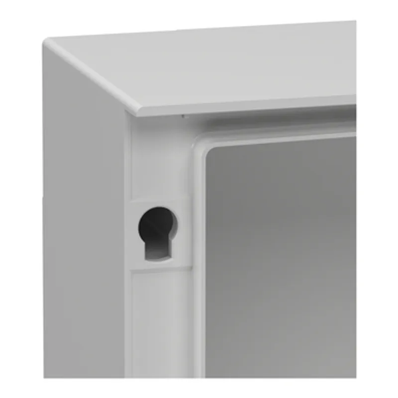 Wall mounted polyester enclosure, PanelSeT PLM, plain door, with bakelite plate, 847x636x300mm, IP66, IK10, RAL 7035 — photo 4 of 9