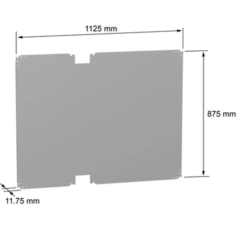Metallic mounting plate for PLA enclosure H1000xW1250mm — photo 2 of 2