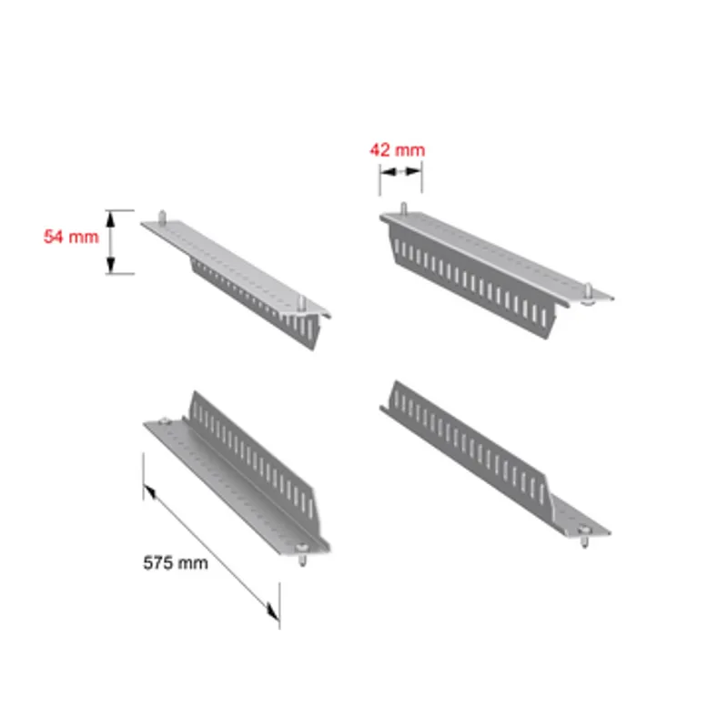 set of 4 PanelSeT SF support brackets for 19" fixed rack - 400kg load - 600 mm — photo 2 of 5