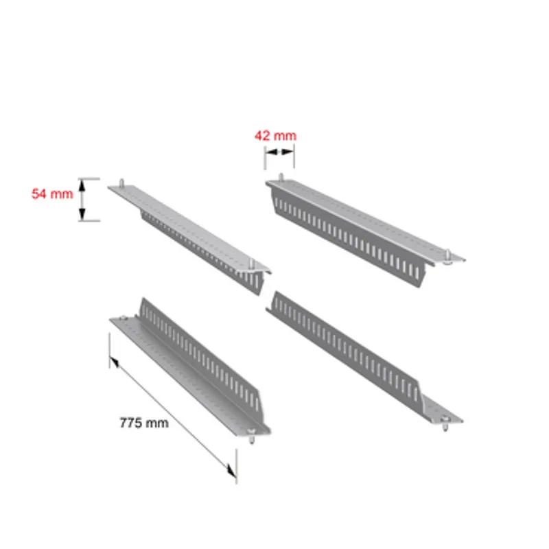 set of 4 PanelSeT SF support brackets for 19" fixed rack - 400kg load - 800 mm — photo 2 of 5