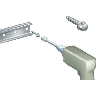 Self-tapping screw 4.8x13mm + captive washer. Supply: 100 units