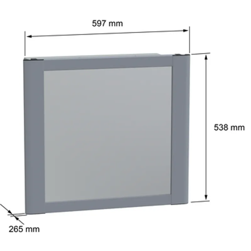 HMI encl. PanelSeT S3CM H500xW500xD250IP54 IK10, RAL7035.Rear door. — photo 2 of 2