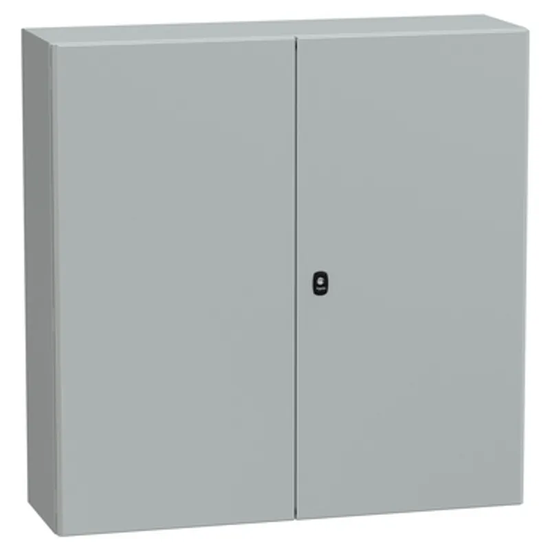 Wall mounted steel enclosure, PanelSeT S3D, double plain door, without mounting plate, 1000x1000x300mm, IP55, IK10 — photo 1 of 3