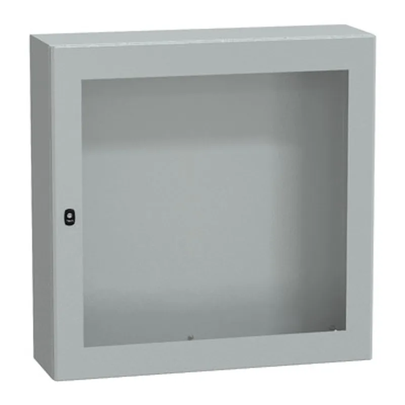Wall mounted steel enclosure, PanelSeT S3D, transparent door, without mounting plate, 1000x1000x300mm, IP66, IK08 — photo 1 of 3