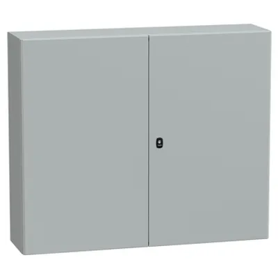 Wall mounted steel enclosure, PanelSeT S3D, double plain door, without mounting plate, 1000x1200x300mm, IP55, IK10