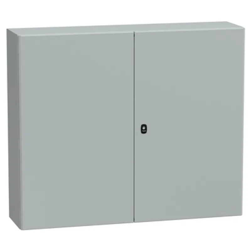 Wall mounted steel enclosure, PanelSeT S3D, double plain door, with mounting plate, 1000x1200x300mm, IP55, IK10 — photo 1 of 3