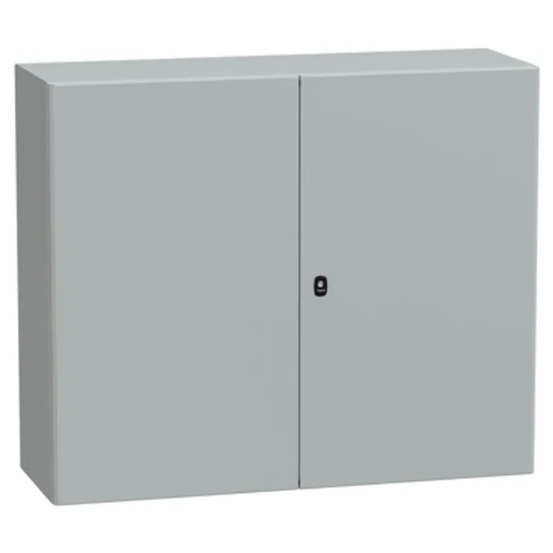 Wall mounted steel enclosure, PanelSeT S3D, double plain door, without mounting plate, 1000x1200x400mm, IP55, IK10 — photo 1 of 3