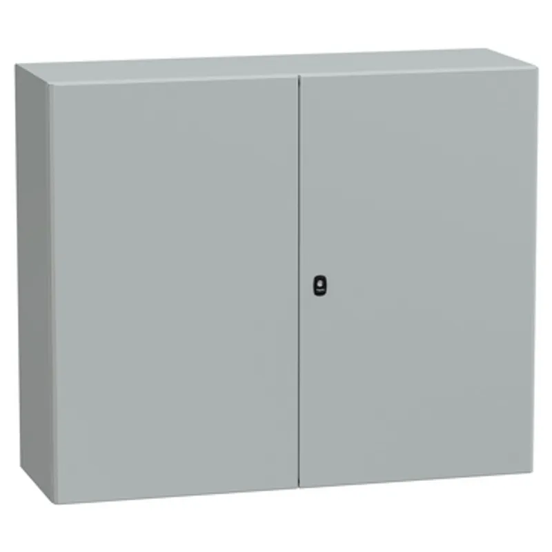 Wall mounted steel enclosure, PanelSeT S3D, double plain door, with mounting plate, 1000x1200x400mm, IP55, IK10 — photo 1 of 3