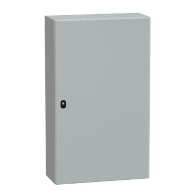 Wall mounted steel enclosure, PanelSeT S3D, plain door, with mounting plate, 1000x600x250mm, IP66, IK10