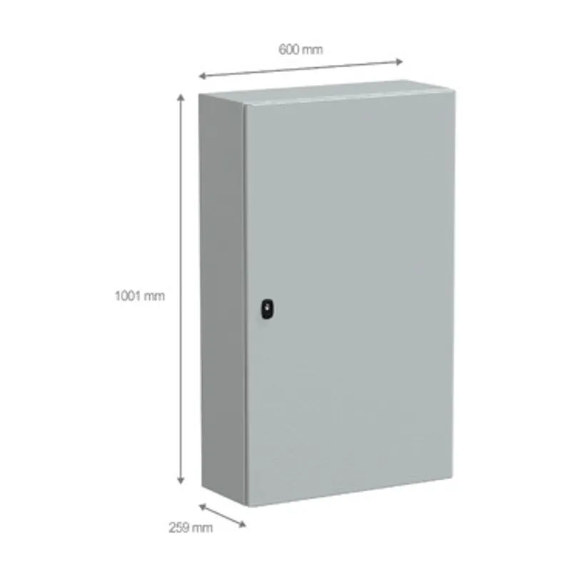 Wall mounted steel enclosure, PanelSeT S3D, plain door, with mounting plate, 1000x600x250mm, IP66, IK10 — photo 2 of 4